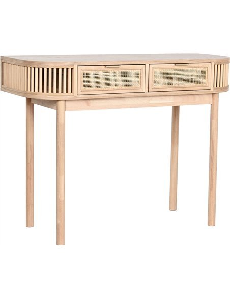 Table d'appoint en rotin naturel élégante