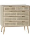 Commode élégante en bois de paulownia 5 tiroirs