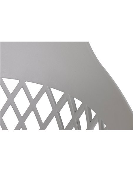 Chaise design en PP métal gris clair élégante