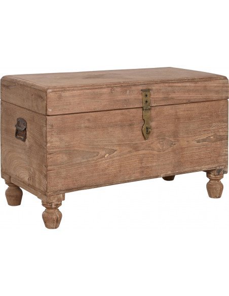 Coffre de rangement bois naturel élégant et pratique