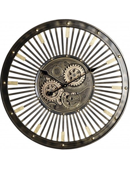 Horloge murale design en fer finition élégante