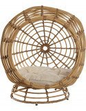 Lit confort pour animal en rotin synthétique