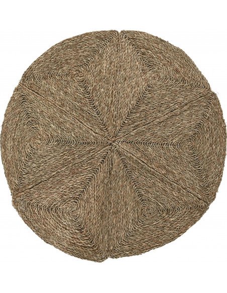 Tapis rond en jonc de mer naturel Meti