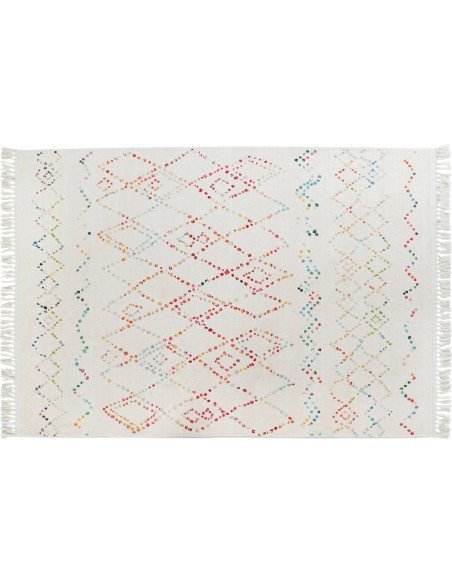 Tapis polyester multicolore doux et résistant