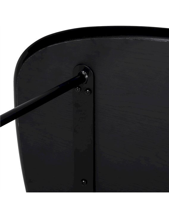 Tabouret cuisine bois noir effet vieilli