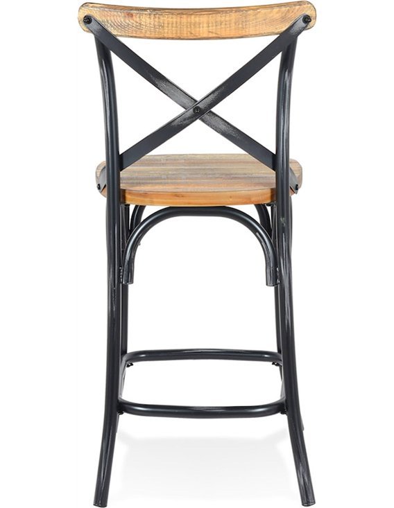 Chaise snack élégante effet noyer vintage