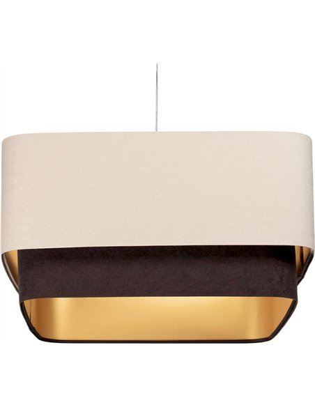 Suspension chic en tissu velours