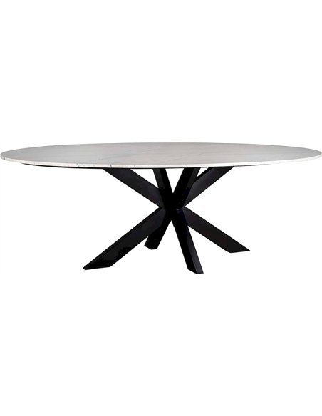 Table ovale design marbre