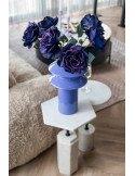 Table d'appoint Misty en marbre beige