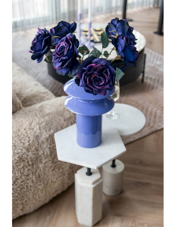 Table d'appoint Misty en marbre beige