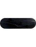 Plateau noir de la console Maddox, forme ovale allongée