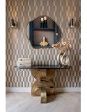 Console Maddox dans un couloir, appliques murales de part et d'autre