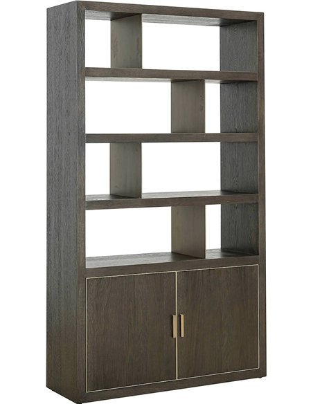 Cabinet étagères et portes bois