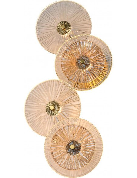 Lampe murale en or brossé élégante