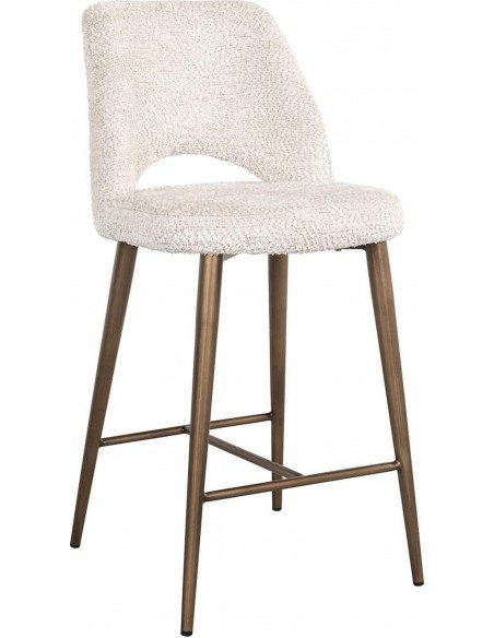 Tabouret de comptoir crème élégant