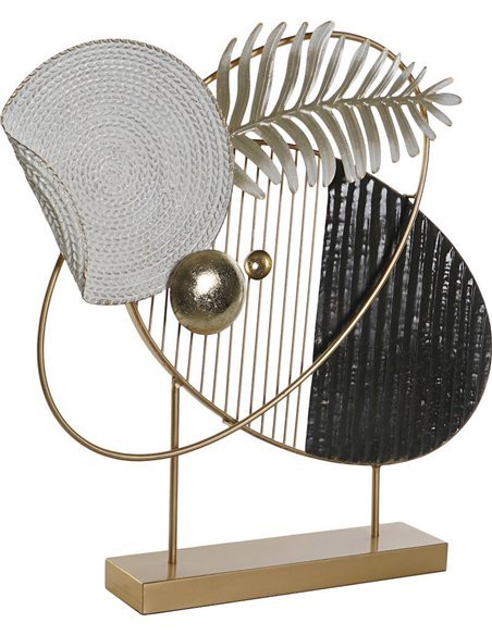 décoration murale métal doré abstrait style moderne