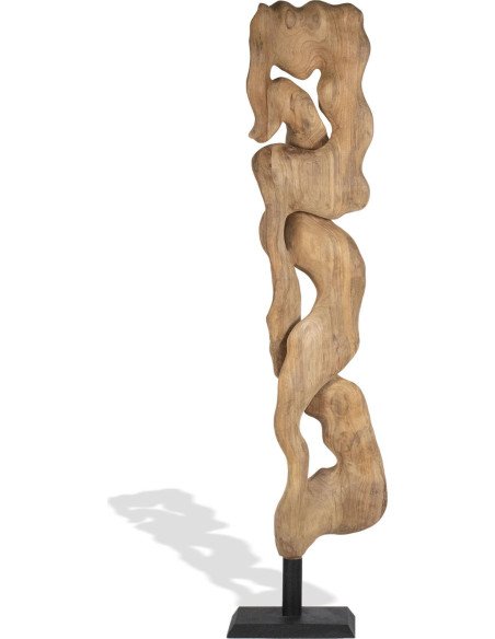 sculpture suar fer décoration intérieure élégante naturelle