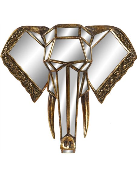 miroir éléphant doré décoration murale élégante