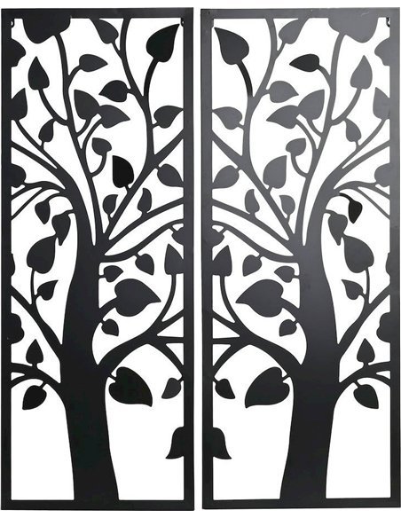décoration murale arbre métal noir élégance shabby chic