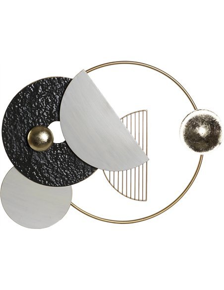 décoration murale abstraite en métal doré style moderne