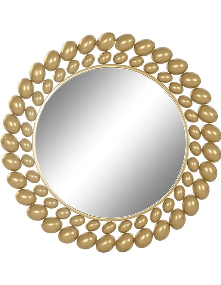 miroir mural rond doré élégant style glamour chic