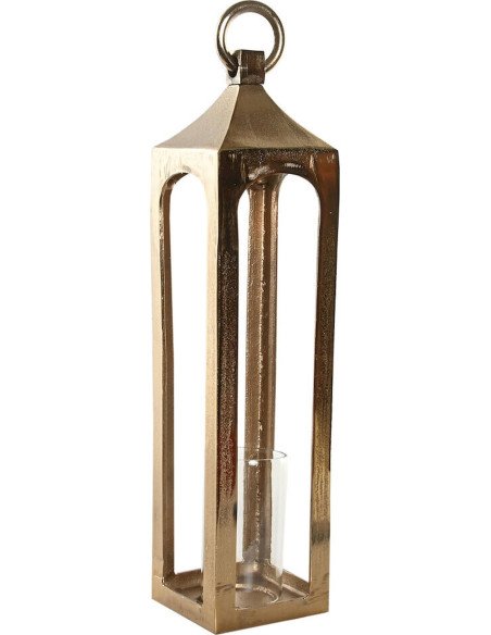 lanterne arabe dorée élégante en aluminium et verre