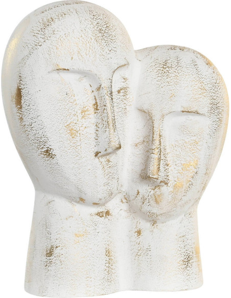 statue design visages blancs aluminium décoration moderne