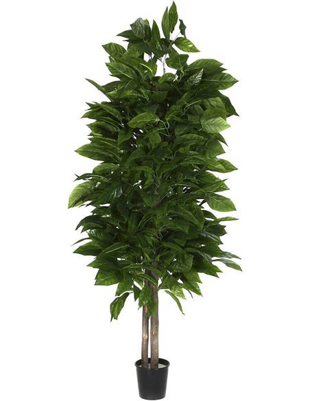 arbre décoratif feuillage vert réaliste pour salon élégant