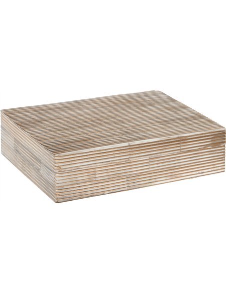 boîte à bijoux crème en résine os style colonial élégante