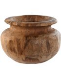 vase en teck naturel décoration artisanale élégante