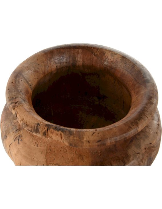 vase décoratif brun foncé bois authentique