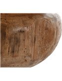 vase sculpté main en teck pour intérieur chaleureux
