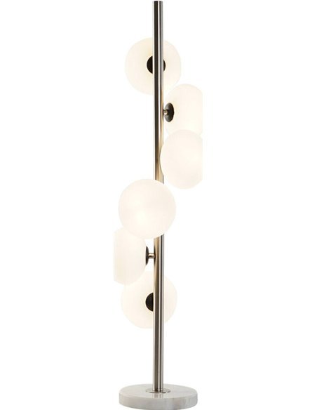 lampe sur pied verre marbre style moderne élégance