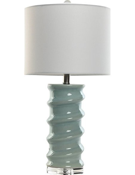 lampe de table moderne bleu ciel et blanc élégante