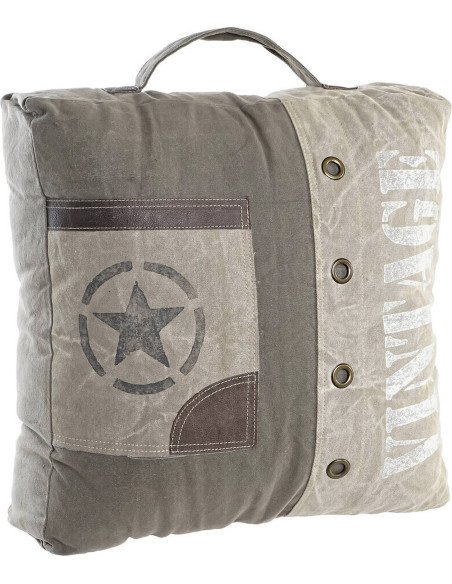 coussin sol étoile cuir vintage élégant