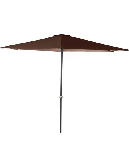 parasol carré brun foncé élégant pour jardin extérieur