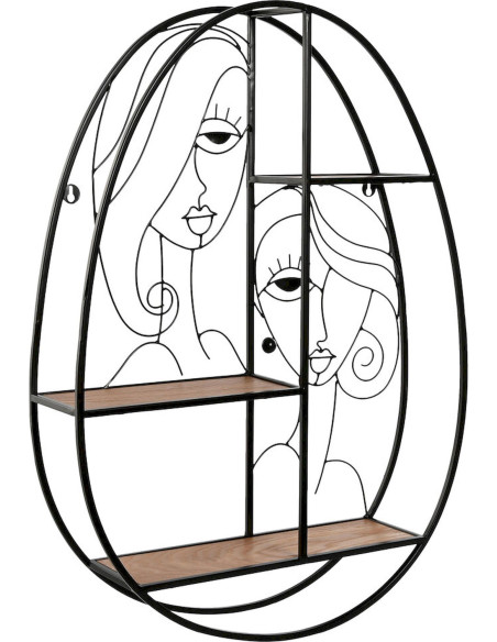 étagère décorative murale visage pour chambre fille