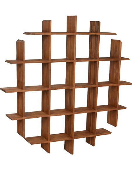 Élégance naturelle étagère murale teck