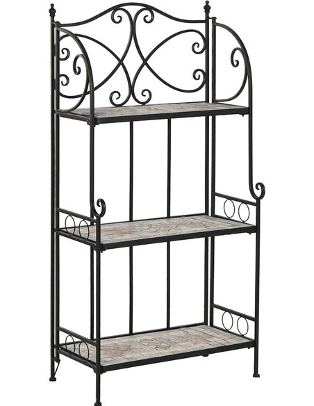 Étagère de jardin en céramique forgée