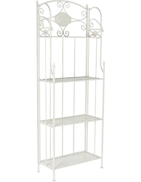 étagère métal blanche design extérieur terrasse jardin