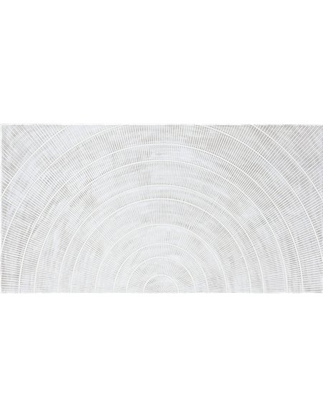 tête de lit blanc moderne motif cercles élégant en mdf