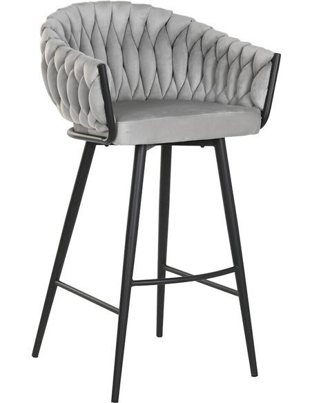 tabouret moderne gris assise confortable style contemporain