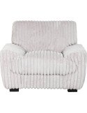 fauteuil cocooning en tissu beige design contemporain