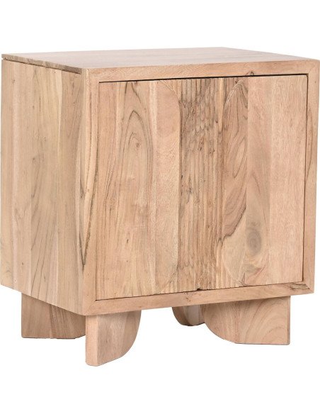 Table de chevet style contemporain en acacia