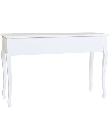 table console blanche style traditionnel pour salon raffiné