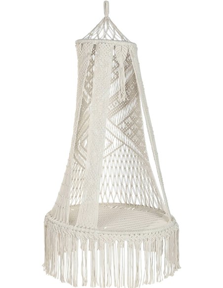 chaise suspendue déco intérieure coton macramé