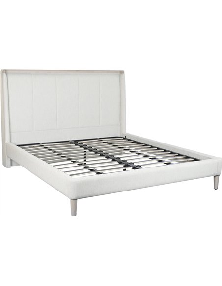 lit double contemporain en polyester et métal