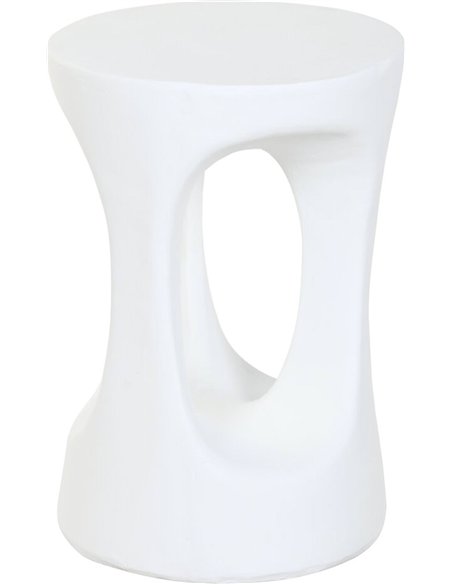 table d’appoint blanche en magnésie style contemporain salon