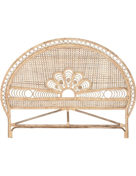 tête de lit rotin bambou style balinais naturel