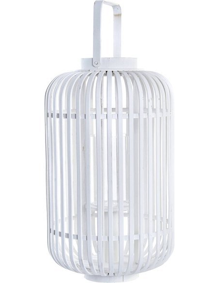 photophore bambou blanc décoration intérieure élégante